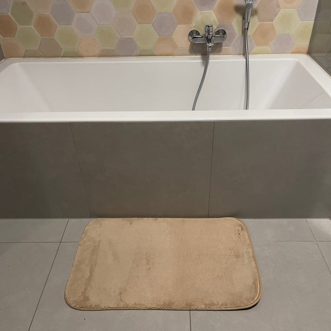 Bézs fürdőszobaszőnyeg szett - 2 db-os - 50x80, 40x50 cm