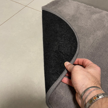 Grafit szürke fürdőszobaszőnyeg szett - 2 db-os - 50x80, 40x50 cm