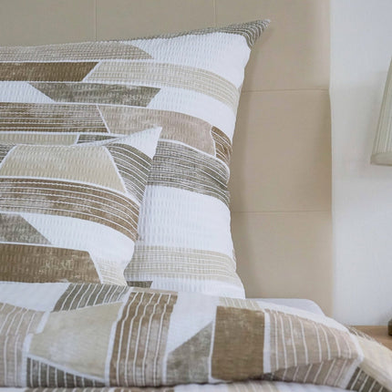 Krepp ágyneműhuzat garnitúra 3 db-os - Barna mintás