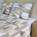 Krepp ágyneműhuzat garnitúra 3 db-os - Barna mintás