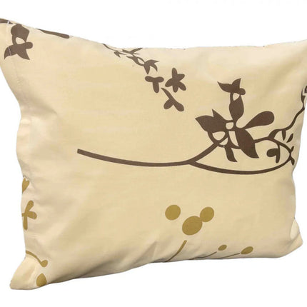 Pamut kispárnahuzat - Barna/bézs faágas