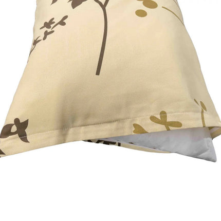 Pamut kispárnahuzat - Barna/bézs faágas