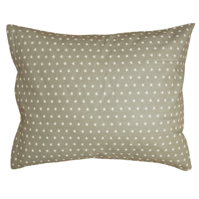 Pamut kispárnahuzat - Szürke-fehér csillagos