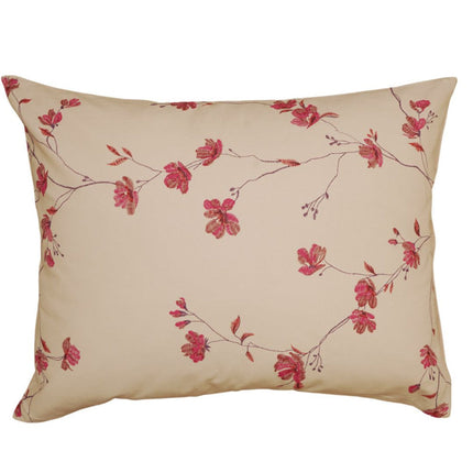 Pamut kispárnahuzat - Rózsaszín virág mintás