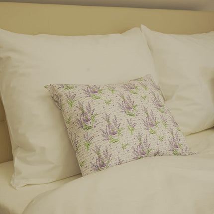 Pamut kispárnahuzat - Levendula mintás