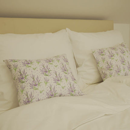 Pamut kispárnahuzat - Levendula mintás