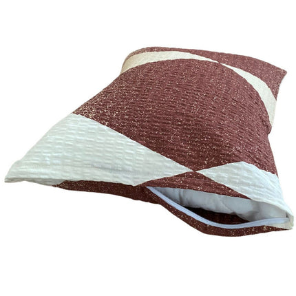 Krepp kispárnahuzat - Barna/bézs mintás