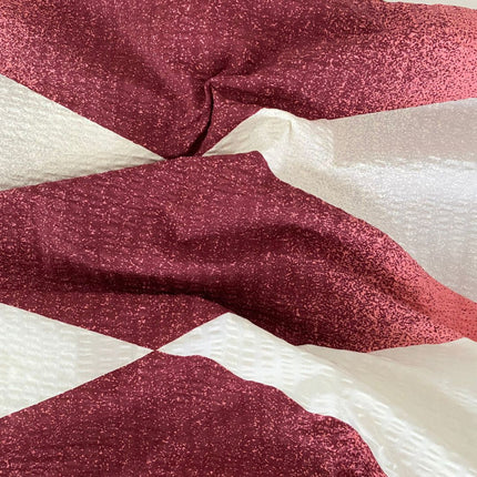 Krepp kispárnahuzat - Bordó/bézs mintás