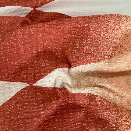 Krepp ágyneműhuzat garnitúra 3 db-os - Narancs/bézs mintás