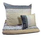 Krepp félpárnahuzat - Krém/szürke mintás