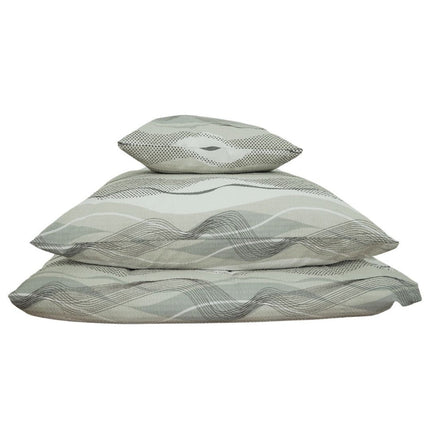 Krepp kispárnahuzat - Szürke/fehér hullám