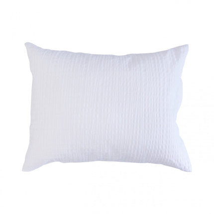 Fehér krepp pamut párnahuzat - cipzáras