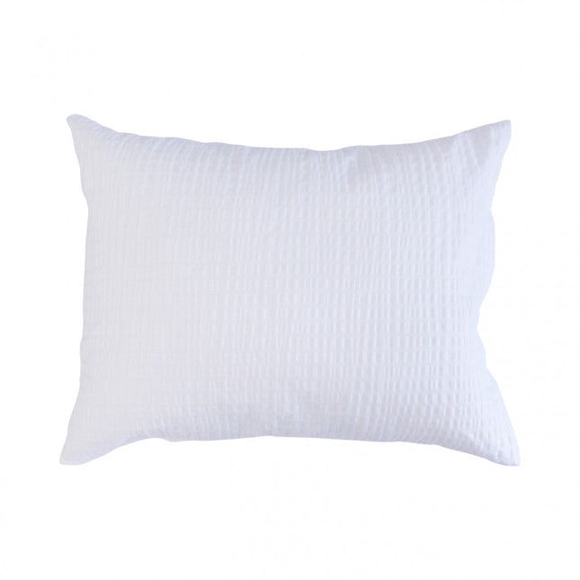 Fehér krepp pamut párnahuzat - cipzáras