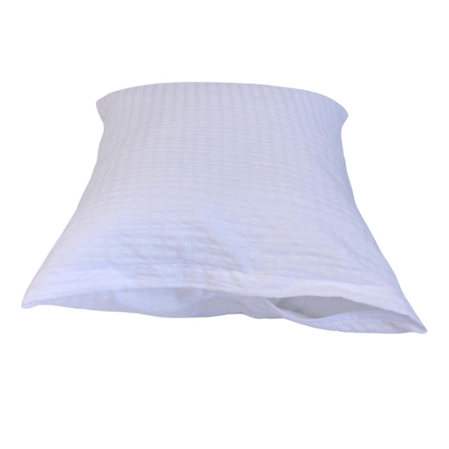 Fehér krepp pamut párnahuzat - cipzáras