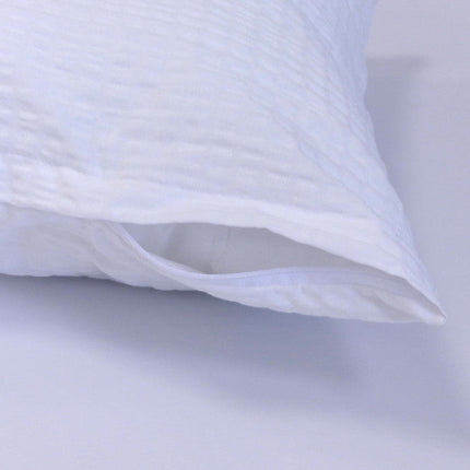 Fehér krepp pamut párnahuzat - cipzáras