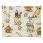 Fehér kutyás steppelt lapos gyerekpárna