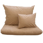 Pamut ágyneműhuzat garnitúra - 3 db-os - Barna-fehér csillagos