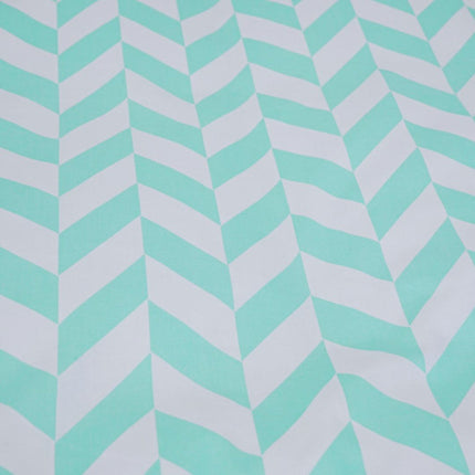 Pamut párnahuzat - Türkiz-fehér mintás