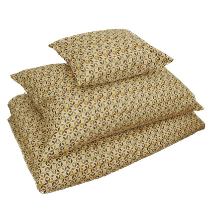 Pamut kispárnahuzat - Barnás geometriai mintás