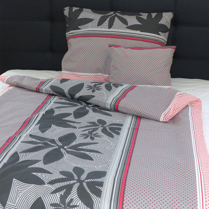 Pamut kispárnahuzat - Szürke/barack-pöttyös