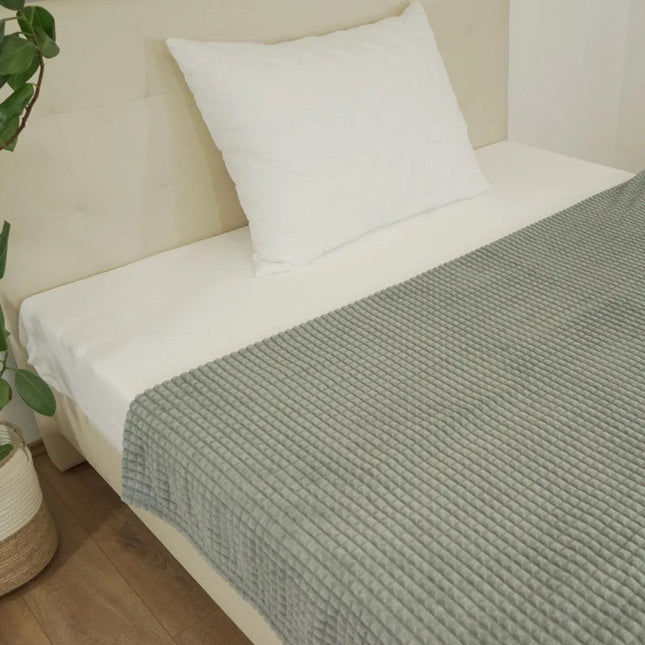 Merinos piramis pléd - fehér - 200x220 cm