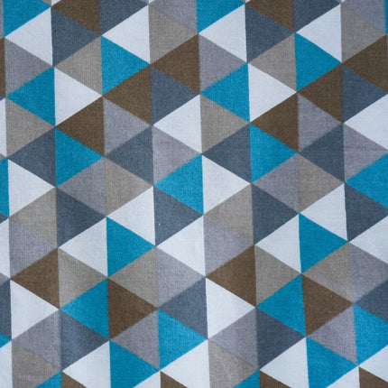 Pamut ágyneműhuzat garnitúra - Kék háromszög mintás