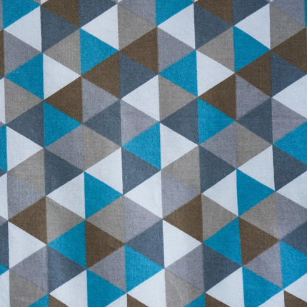 Pamut párnahuzat - Kék háromszög mintás