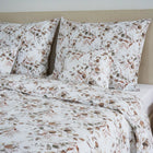 Pamut ágyneműhuzat garnitúra - Törtfehér virágos