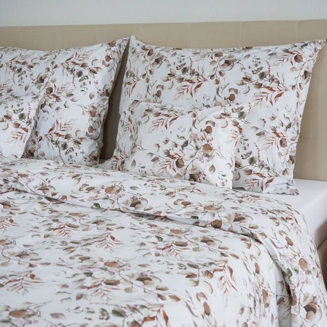 Pamut ágyneműhuzat garnitúra - Törtfehér virágos