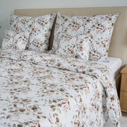 Pamut ágyneműhuzat garnitúra - Törtfehér virágos