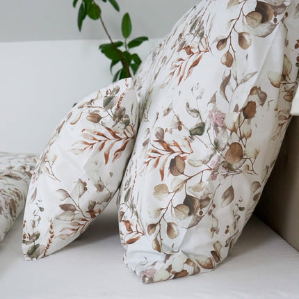 Pamut ágyneműhuzat garnitúra - Törtfehér virágos