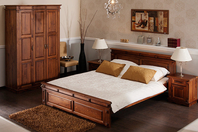 Queen - Antikolt fenyő ágykeret