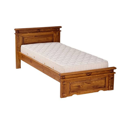 Queen - Antikolt fenyő ágykeret - ágyneműtartóval