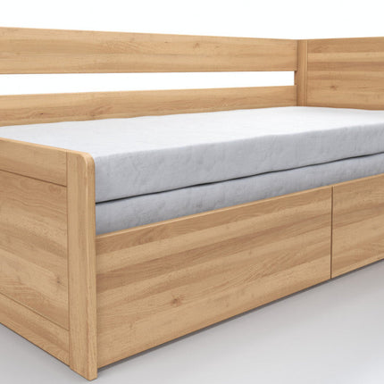 Sára bükk összecsukható ágy egy magas fejtámlával