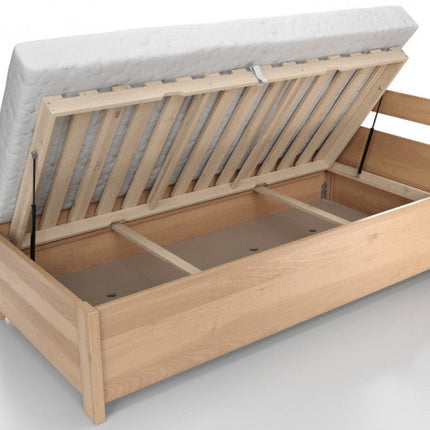 Tina bükk ágy ágyneműtartóval