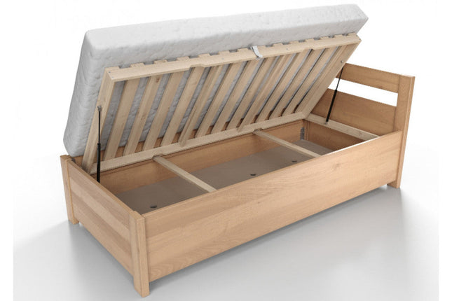 Tina bükk ágy ágyneműtartóval