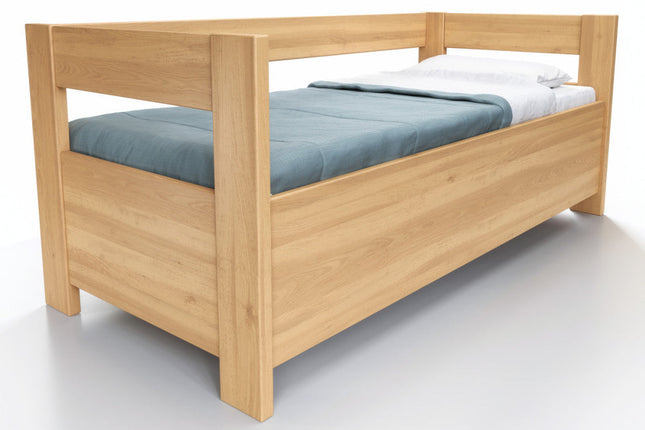 Ela bükk ágy támasztóval és tárolóhellyel