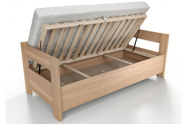 Ela bükk ágy támasztóval és tárolóhellyel