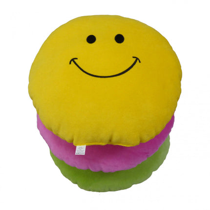 Plüss smiley párna - Zöld - NAGY
