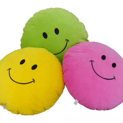 Plüss smiley párna - Pink - NAGY