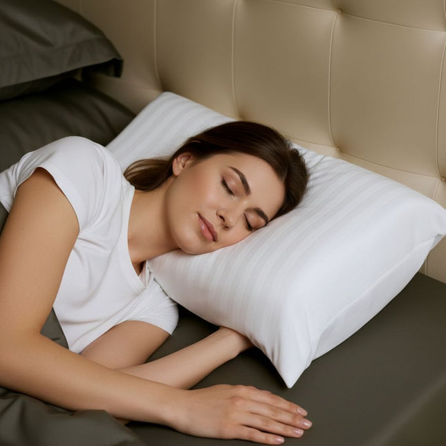 Hullám/anatómiai párnahuzat 2 cm damaszt csíkos - 100% pamut - cipzáras - 140 gr/m2