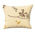 Pamut kispárnahuzat - Barna/bézs faágas