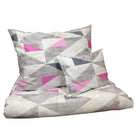 Pamutszatén ágyneműhuzat garnitúra - 3 db-os - Szürke/rózsaszín