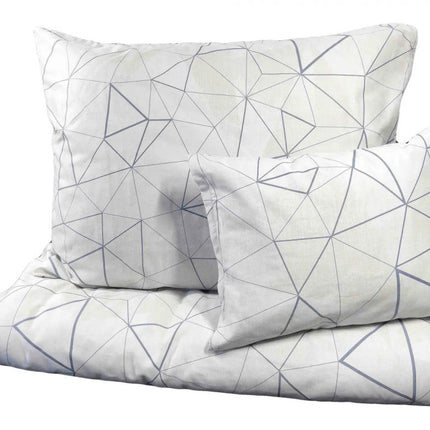 Pamutszatén párnahuzat - Szürke mintás