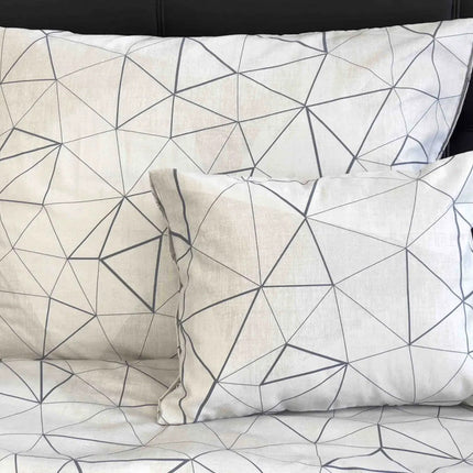 Pamutszatén párnahuzat - Szürke mintás