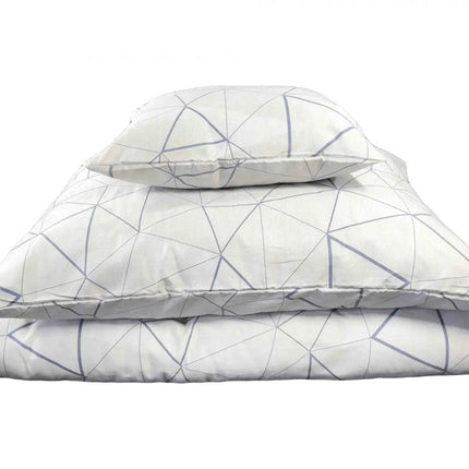 Pamutszatén párnahuzat - Szürke mintás