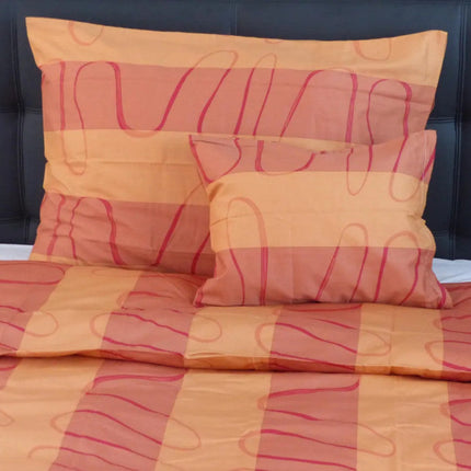 Pamutszatén ágyneműhuzat garnitúra - 3 db-os - Narancs