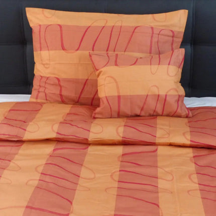 Pamutszatén ágyneműhuzat garnitúra - 3 db-os - Narancs