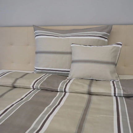 Pamutszatén kispárnahuzat - Szürke/barna