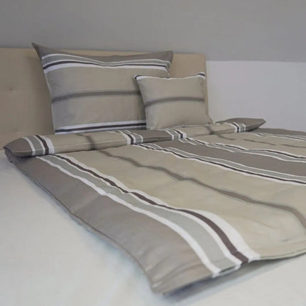 Pamutszatén kispárnahuzat - Szürke/barna